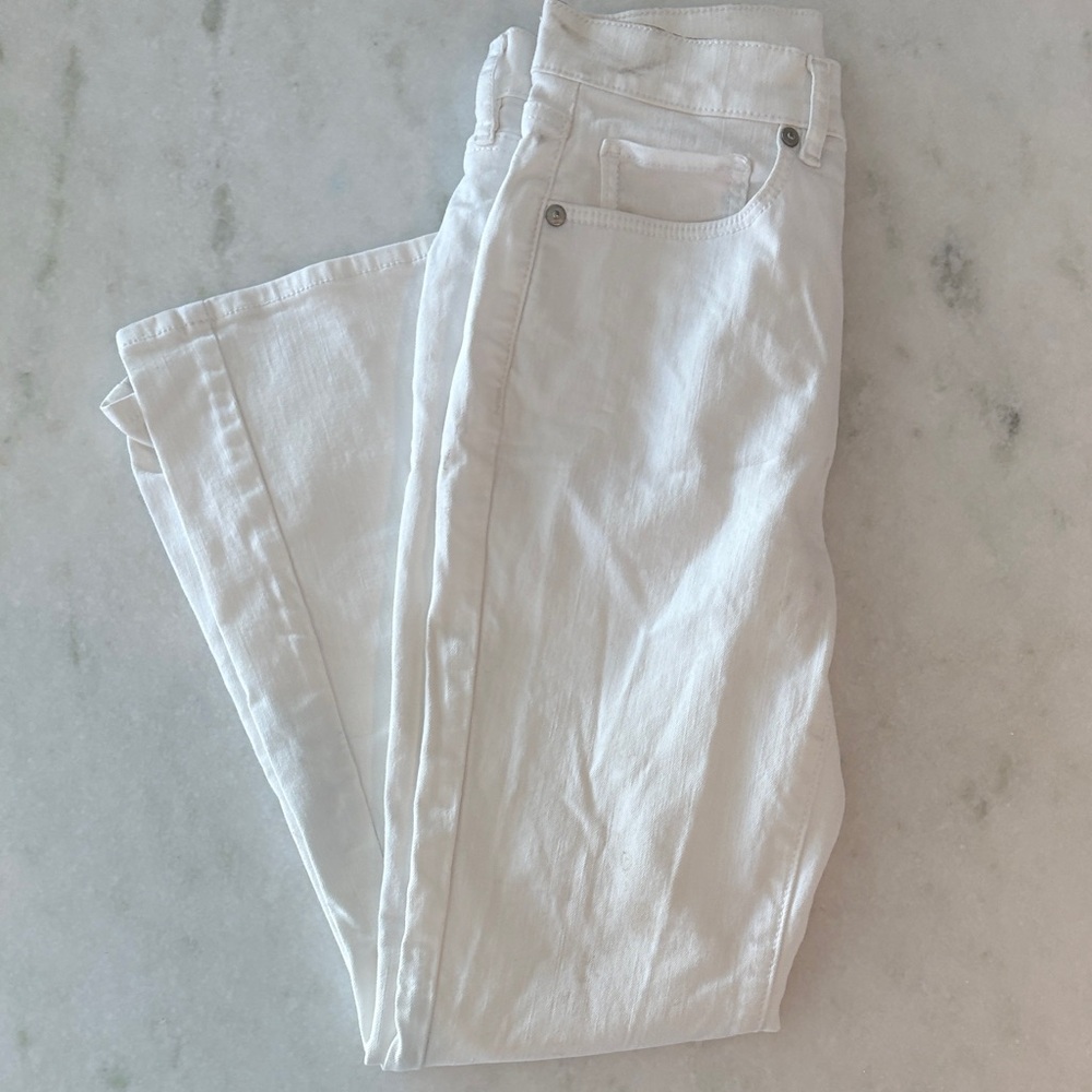 LOFT Women's Straight Leg White Jeans